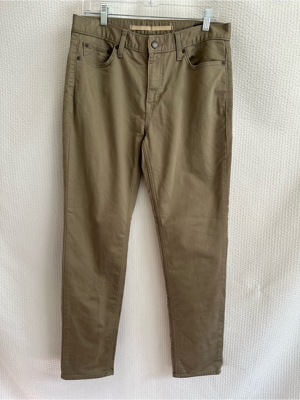BANANA REPUBLIC Travel Jean Slim Fit Brown Khaki Pants 32x32 Stretch Casual